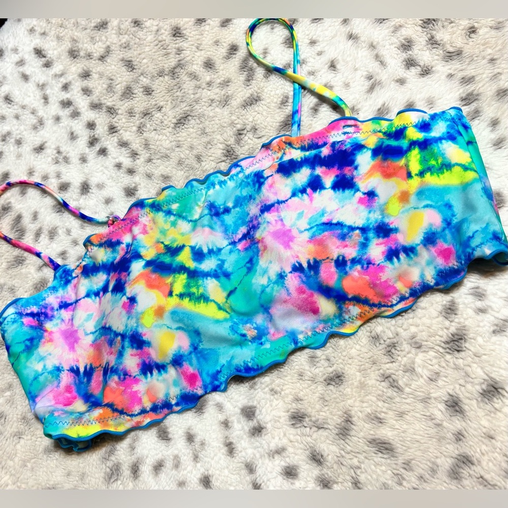 WOMENS NO BOUNDARIES TIE DYE SWIM TOP